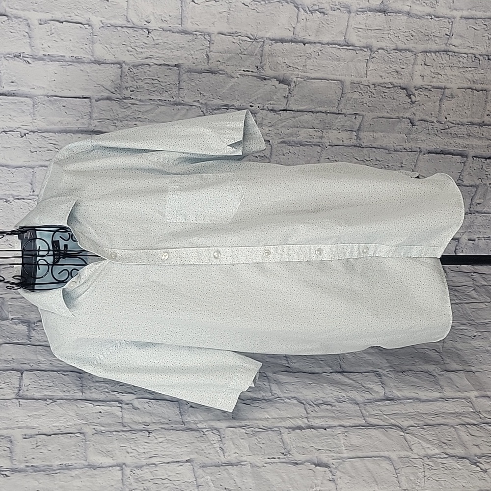 VAN HEUSEN Never Tuck Button Up Abstract Men's Shirt 17/171/2‎ XL/TG/XG